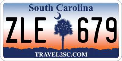 SC license plate ZLE679