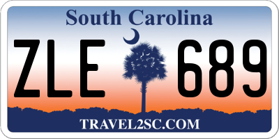 SC license plate ZLE689