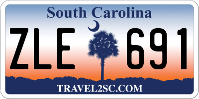 SC license plate ZLE691
