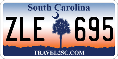 SC license plate ZLE695