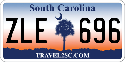 SC license plate ZLE696
