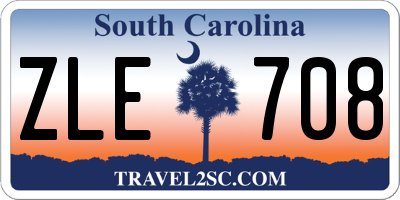 SC license plate ZLE708