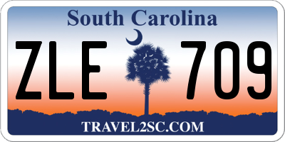 SC license plate ZLE709