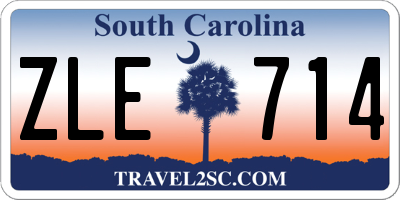 SC license plate ZLE714