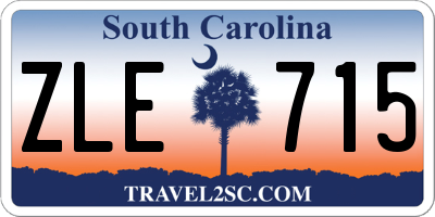 SC license plate ZLE715
