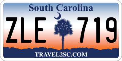 SC license plate ZLE719