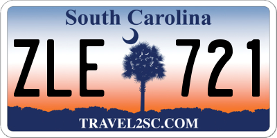 SC license plate ZLE721