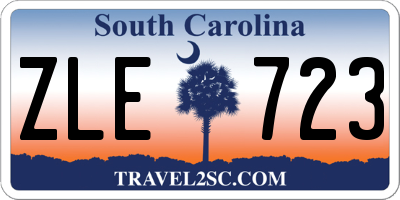 SC license plate ZLE723