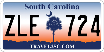 SC license plate ZLE724