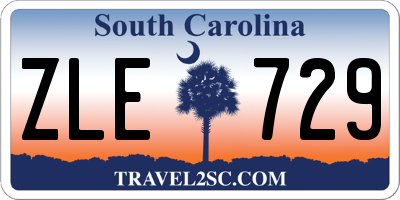 SC license plate ZLE729