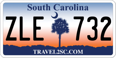 SC license plate ZLE732