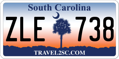 SC license plate ZLE738