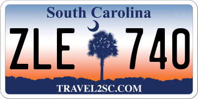 SC license plate ZLE740