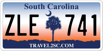 SC license plate ZLE741