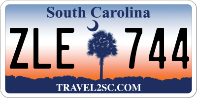 SC license plate ZLE744
