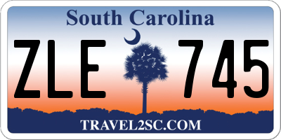 SC license plate ZLE745