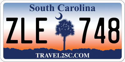 SC license plate ZLE748