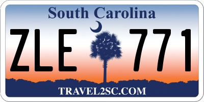 SC license plate ZLE771