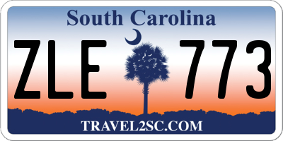 SC license plate ZLE773
