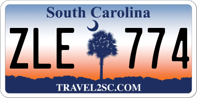 SC license plate ZLE774