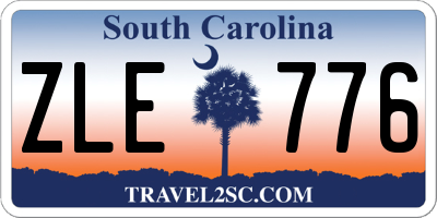 SC license plate ZLE776
