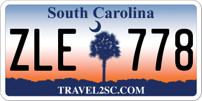 SC license plate ZLE778