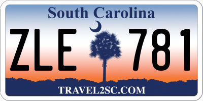 SC license plate ZLE781
