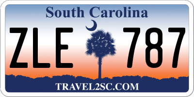 SC license plate ZLE787