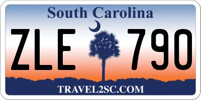 SC license plate ZLE790