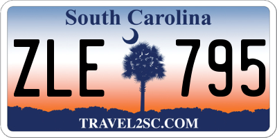 SC license plate ZLE795