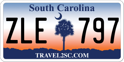 SC license plate ZLE797