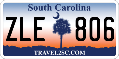 SC license plate ZLE806