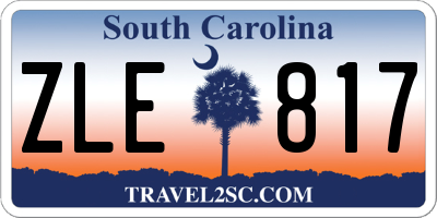 SC license plate ZLE817