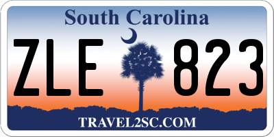 SC license plate ZLE823