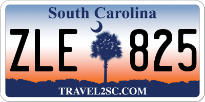 SC license plate ZLE825