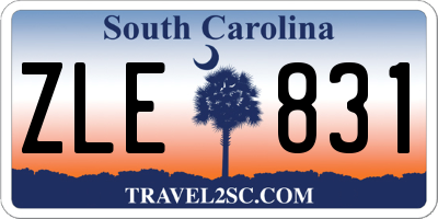 SC license plate ZLE831