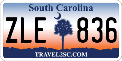 SC license plate ZLE836