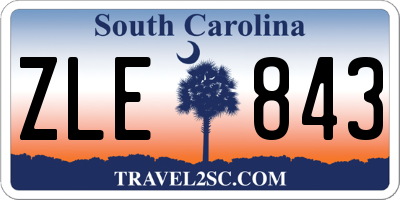 SC license plate ZLE843