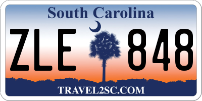 SC license plate ZLE848
