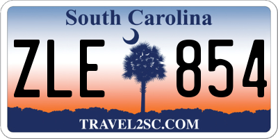 SC license plate ZLE854