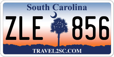 SC license plate ZLE856