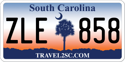 SC license plate ZLE858
