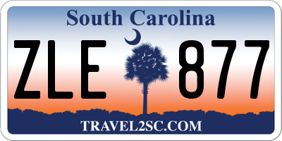 SC license plate ZLE877