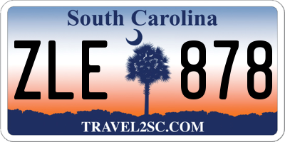 SC license plate ZLE878