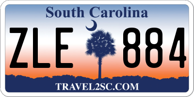 SC license plate ZLE884