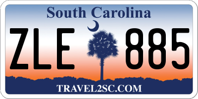 SC license plate ZLE885