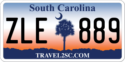 SC license plate ZLE889