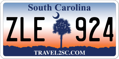 SC license plate ZLE924