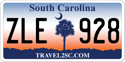 SC license plate ZLE928