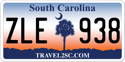 SC license plate ZLE938